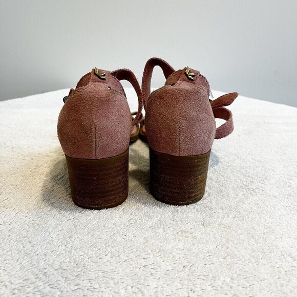 Koolaburra by UGG Pink Suede Heeled Sandal Women's 9 Eliani Strappy Ankle Strap - Picture 5 of 15